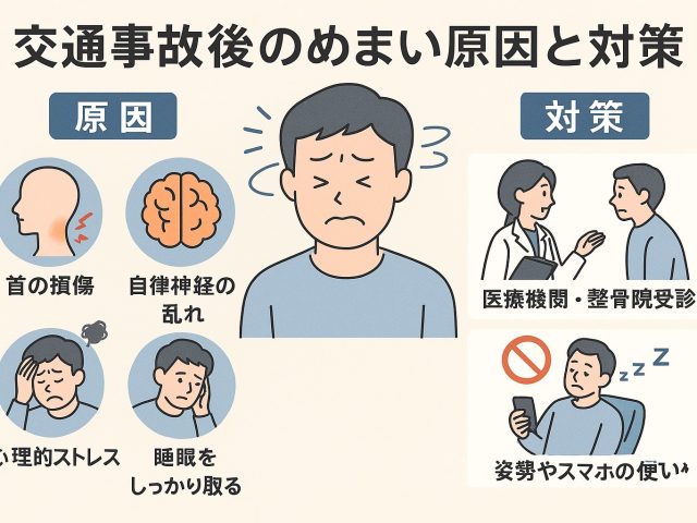 交通事故後のめまい原因と対策