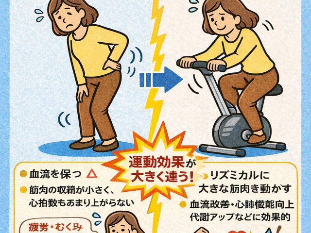 「立つ」だけで運動になる？30分の自転車運動との違いをわかりやすく解説