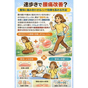 速歩きで腰痛改善？