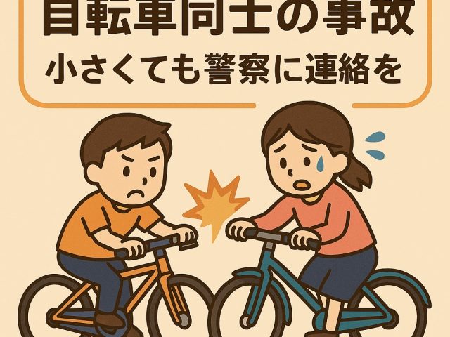 自転車同士も交通事故？！