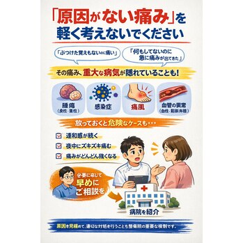 「原因がない痛み」を軽く考えないでください