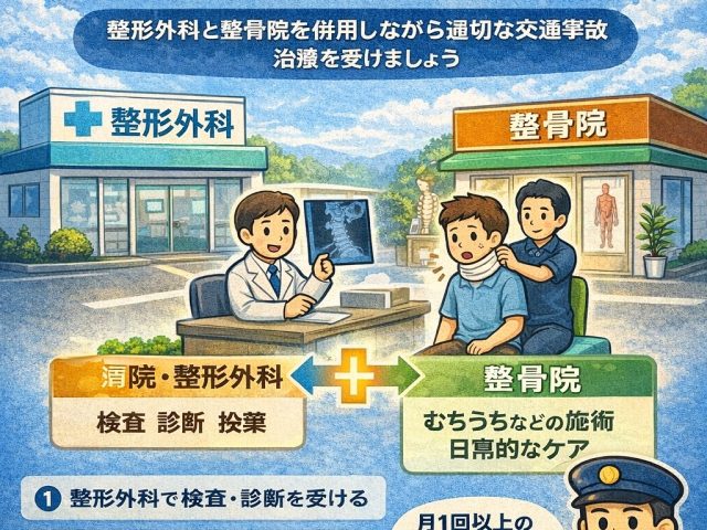 整骨院と整形外科は併用して通院して頂く