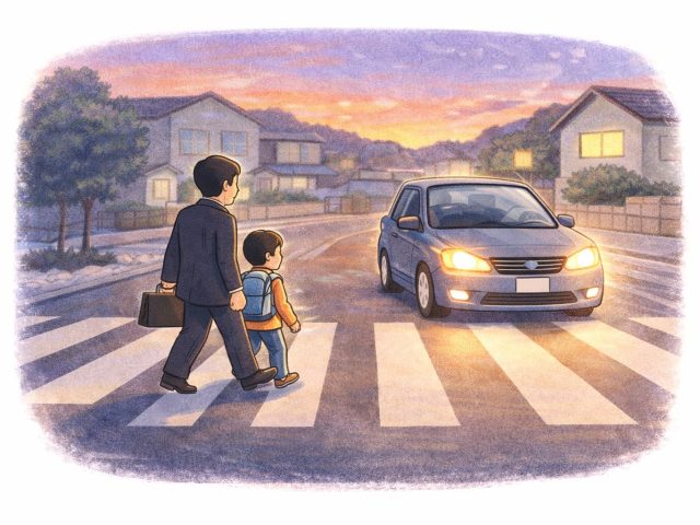 夕方の薄暮時間帯は交通事故に要注意