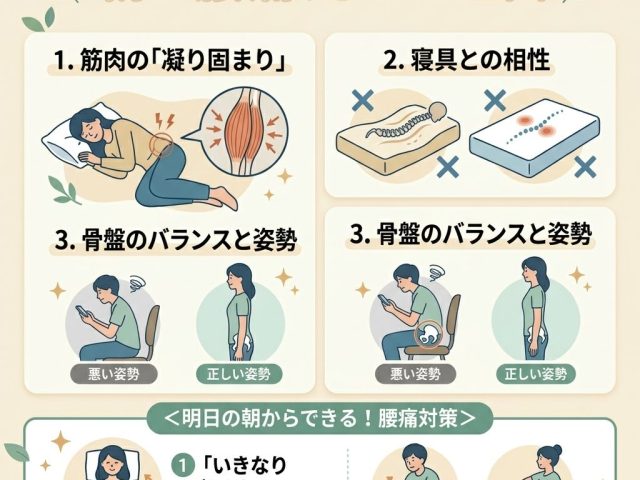その腰痛、寝ている間に作られているかも？